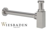 Syfon umywalkowy 1 1/4"x32mm, ROMBO ze szczotkowanej stali