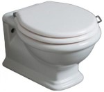  MISKA WC RIMLESS PODWIESZANA 53X38,5CM RETRO Z DESKĄ , BIAŁA 