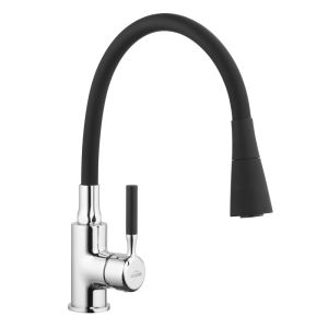 Bateria zlewozmywakowa  39 cm elastyczna z pamięcią kształtu,  CZARNA /CHROM
