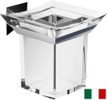 FIRENZE kubek na szczoteczki kosmetyki, akryl/chrom 