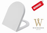 Deska WC wolnoopadająca Premium 52 cm VESTA Soft Close, biała matowa