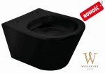 Miska WC wisząca Premium  VESTA Rimless 52 cm bez deski, matowa czerń