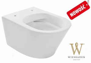 Miska WC wisząca Premium VESTA Rimless 52 cm bez deski, biała matowa
