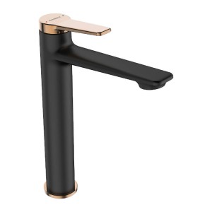 BATERIA UMYWALKOWA 26,8 cm  wysoka, Czarny/różowe złoto