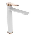 BATERIA UMYWALKOWA 26,8 cm  wysoka, Biały/różowe złoto 
