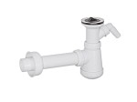 Syfon zlewozmywakowy 1 1/2'' x 40, sitko ø 70, korek i przyłącze AGD