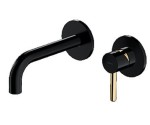 Bateria umywalkowa podtynkowa,CZARNY/ZŁOTO
