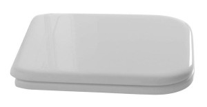 Deska WC Soft Close poliester biała/brąz WALDORF