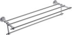 DIAMOND półka na ręczniki z relingiem 605 mm chrom retro 
