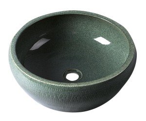 Umywalka ceramiczna 42x15 cm zielona